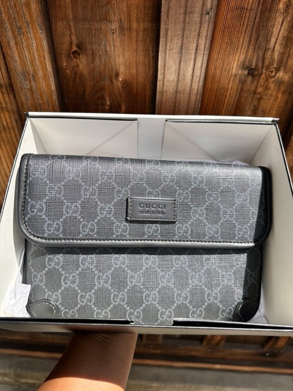 Gucci GG Supreme (Monagram) Black Small Belt Bag Crossbody
